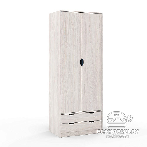 Шкаф 5 80х210 grand "Лаворо" (Анкор белый / Анкор белый) /1719