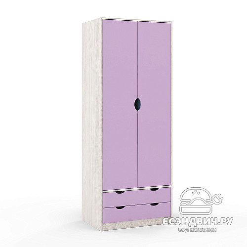 Шкаф 5 80х210 grand "Лаворо" (Анкор белый / Ирис) /1719