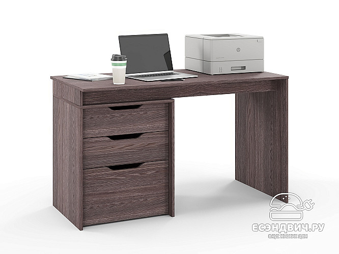 Стол письменный 1,3 grand "Лаворо" (Анкор темный / Анкор темный) /1671