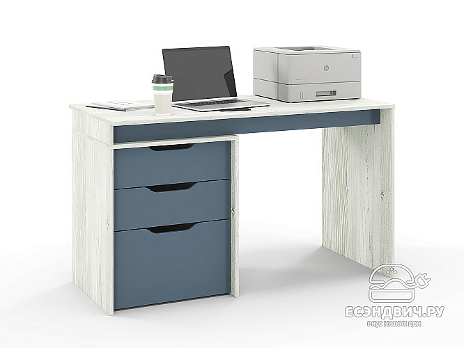 Стол письменный 1,3 grand "Лаворо" (Сосна винтерберг / Маренго) /1671