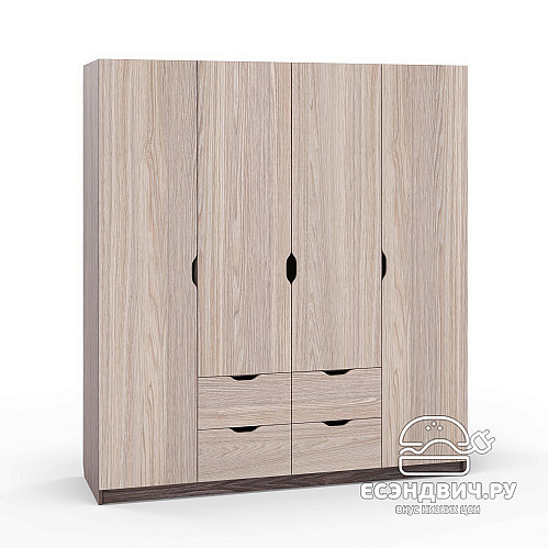 Шкаф 3 180х200 grand "Лаворо" (Анкор темный / Анкор светлый) /1717