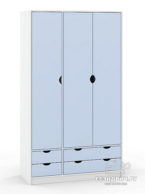 Шкаф 7 120х210 grand "Лаворо" (Белый / Серенити) /1736