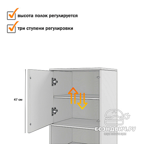 Пенал 50х150 grand "Лаворо" (Вулканический серый / Вулканический серый) /1640