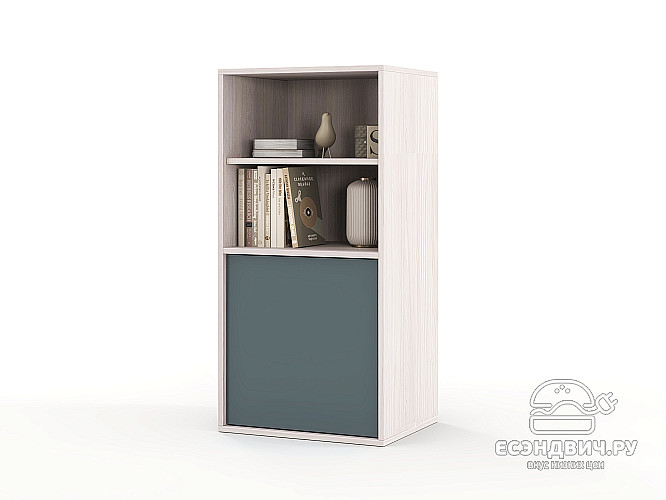 Пенал 2 50х100 grand "Лаворо" (Анкор белый / Базальт) /1659