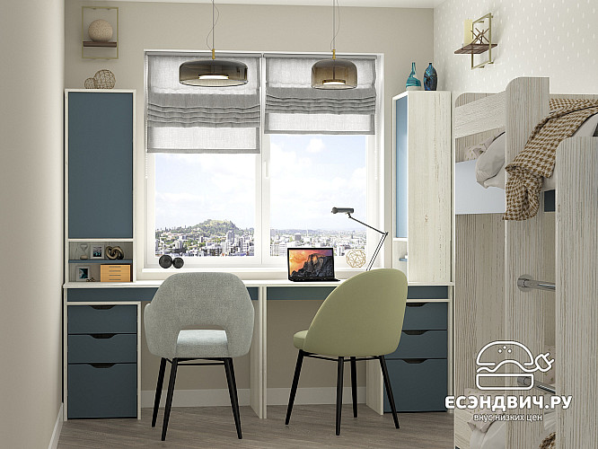 Шкаф 8 настольн./навесн.40х110 grand "Лаворо" (Сосна винтерберг / Маренго) /1738