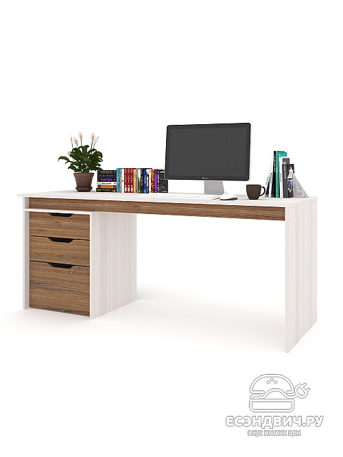 Стол письменный 1,8 S grand "Лаворо" (Анкор белый / Дуб аризона) /1919