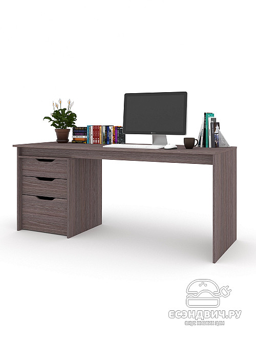 Стол письменный 1,8 S grand "Лаворо" (Анкор темный / Анкор темный) /1919