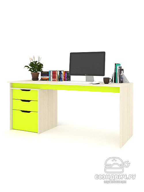 Стол письменный 1,8 S grand "Лаворо" (Сосна астрид / Лайм) /1919