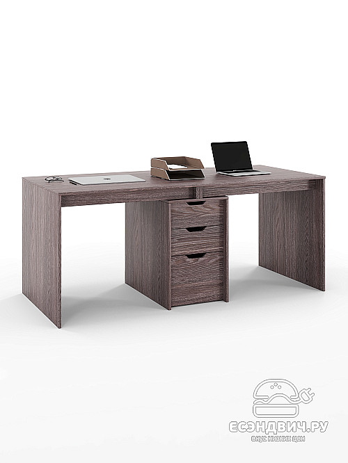 Стол письменный 180х80 grand "Лаворо" (Анкор темный / Анкор темный) /1844