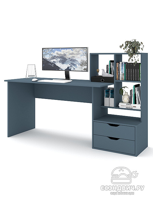 Стол письменный 5 170х60 правый grand "Лаворо" (Маренго / Маренго) /1962