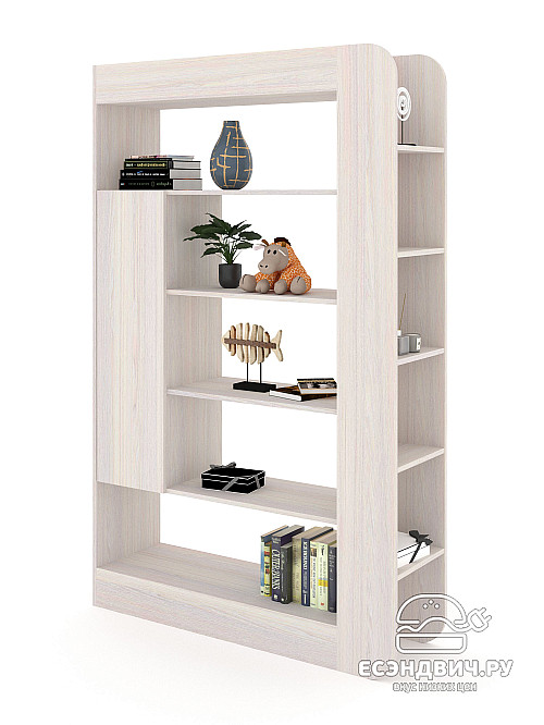 Стеллаж 120х190 alt "Лаворо" (Анкор белый / Анкор белый) /1964