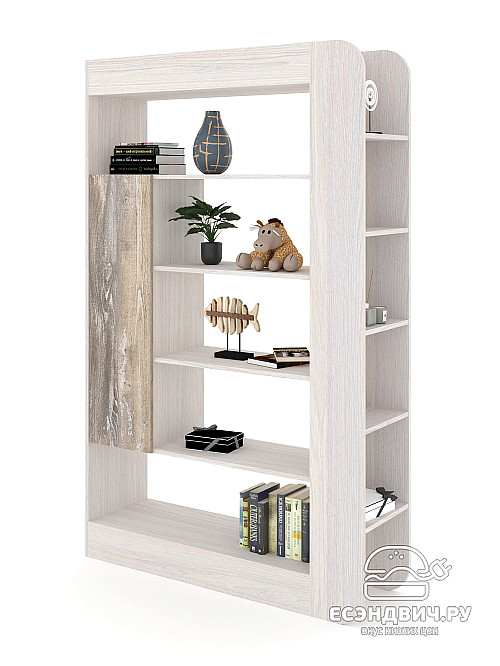 Стеллаж 120х190 alt "Лаворо" (Анкор белый / Бетон пайн экзотик) /1964