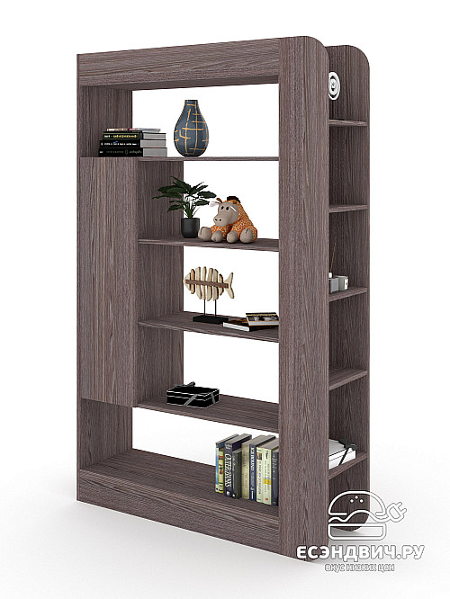 Стеллаж 120х190 alt "Лаворо" (Анкор темный / Анкор темный) /1964