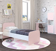 Кровать 800 "Лаворо" (Белый/Розовый кварц) D_Isl
