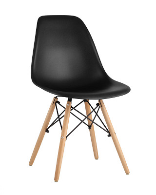 Стул eames "Дэнвер" (Пластик Черный/Дерево)/SG/DSW - 1