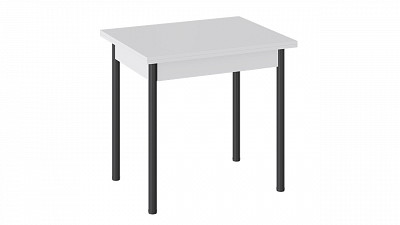 Стол раздвижной 0,8 "Rondo" (Белый/Черный муар) -Tr-Рд2 - 1