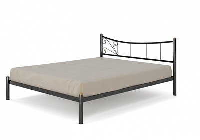 Кровать 1400 T modern "Ларго"(Металл Черная шагрень)-MS/Мд2 - 1