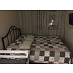 Кровать 1600 plus "Ларго"(Металл Черная шагрень)-MS/М3Пл