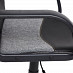 Кресло "Банни" (Кожзам Черный/Ткань Серая/Пластик Черный) Tch/9558
