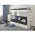 Кровать двухъярусная с диваном "Лаворо" (Сосна винтерберг/Иск. кожа Mercury Graphite 724 (AT)) D
