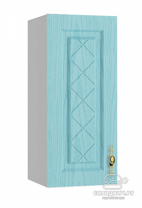 Шкаф 300 "Лорен" (МДФ) (Зелено-Голубой) /DSV/Gr/П300