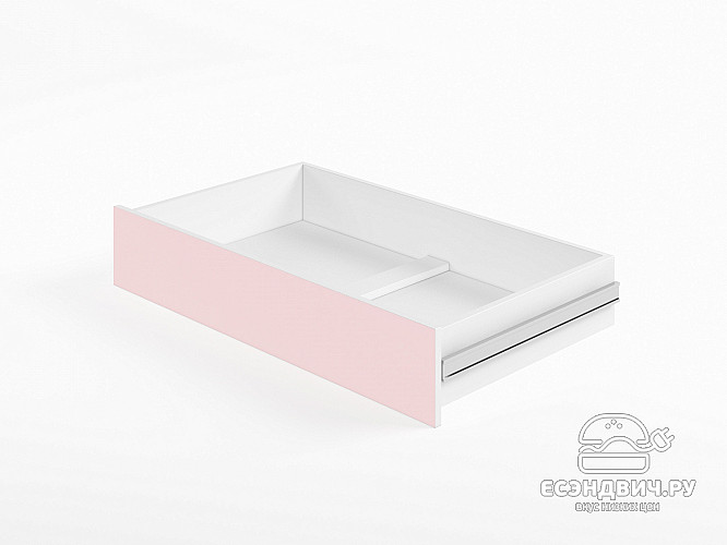Ящик для кровати 800 "Лаворо" (Белый/Розовый кварц) D_Isl
